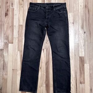 Calvin Klein Straight Leg Rocker Black Jeans Vintage